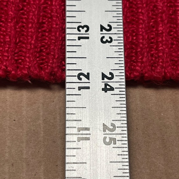 Karen Scott Women's M Red Pearl Mock Neck Long Sleeve Cable Knit Sweater - Picture 10 of 14